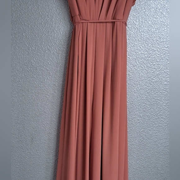 David's Bridal Sedona Flutter Sleeve Dress In Chianti Size 12 - Picture 8 of 12